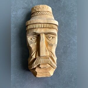Austrian Hand Made Carved Wood Mountain Man Art